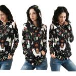 Elegante Damenhoodies & Damenkapuzenpullover aus Polyester mit Kapuze Größe XS Weihnachten 
