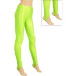 Neongrüne Wetlook-Leggings & Glanzleggings aus Polyamid für Damen Größe XL 