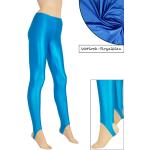 Royalblaue Wetlook-Leggings & Glanzleggings aus Polyamid für Damen Größe S 