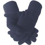 Marineblaue Thermohandschuhe für Damen Einheitsgröße für den für den Winter 