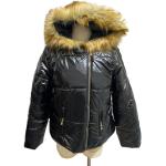 Reduzierte Schwarze Gesteppte Mini Kurzjacken & Cropped-Jackets aus Pelz gepolstert für Damen Größe L für den für den Winter 