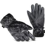 Schwarze Normani Fingerhandschuhe aus Polyester für Damen Größe S für den für den Winter 