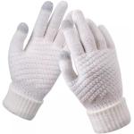 Weiße Gefütterte Handschuhe Handwäsche für Damen Einheitsgröße für den für den Winter 