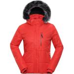 Rote Gesteppte AlpinePro Winterjacken für Damen Größe M für den für den Winter 