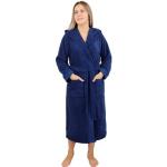 Reduzierte Marineblaue andas Bademäntel mit Kapuze aus Baumwolle mit Kapuze für Damen Größe XS 