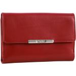 Rote Elegante Esquire RFID Damenportemonnaies & Damenwallets aus Leder 