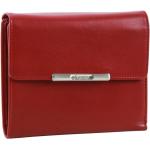 Rote Elegante Esquire RFID Damenportemonnaies & Damenwallets aus Leder klein 