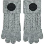 Reduzierte Graue Guess Strick-Handschuhe aus Leder für Damen Größe S 