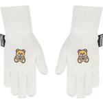 Reduzierte Weiße MOSCHINO Strick-Handschuhe für Damen 
