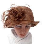Damenhut Glockenhut Cloche Kupferfarbig Anlasshut Damenhüte Ascot Elegant Schick