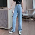 Schwarze High Waist Jeans aus Denim für Damen Größe XXL 