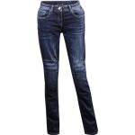Blaue LS2 Stretch-Jeans mit Knopf aus Denim für Damen Größe M 