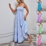 Violette Gestreifte Sexy Damenkleider aus Polyester Übergrößen zur Hochzeit für den für den Herbst 