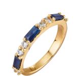 Blaue Saphir Ringe aus Silber für Damen 