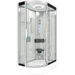 AcquaVapore Dampfdusche Sauna Dusche Duschkabine D60-70T2L 120x80 cm ohne 2K Scheiben Versiegelung - weiß Glas D60-70T2L-EA
