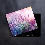 Lavendelfarbene Herdabdeckplatten mit Lavendel-Motiv 1-teilig 