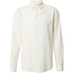 Weiße Langärmelige Nachhaltige Kentkragen Hemden mit Kent-Kragen aus Leinen für Herren Größe XL 