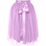 Lavendelfarbene Dancina Midi Festliche Röcke aus Tüll für Damen Größe M 