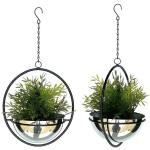 Silberne Moderne DanDiBo Ambiente Pflanzenampeln & Blumenampeln aus Metall Indoor 2-teilig 