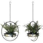 Silberne DanDiBo Ambiente Pflanzenampeln & Blumenampeln aus Metall Indoor 2-teilig 