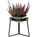 Silberne Moderne Runde Blumenhocker & Blumentische mit Kaktus-Motiv aus Edelstahl Breite 0-50cm, Höhe 0-50cm, Tiefe 0-50cm 