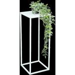Weiße Moderne DanDiBo Ambiente Rechteckige Blumenhocker & Blumentische aus Metall Breite 0-50cm, Höhe 50-100cm, Tiefe 0-50cm 