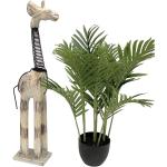 Beige 68 cm DanDiBo Ambiente Tierfiguren mit Giraffen-Motiv aus Holz 