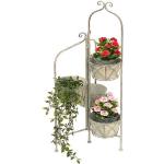 Graue Vintage DanDiBo Ambiente Blumensäulen aus Metall Höhe 100-150cm 