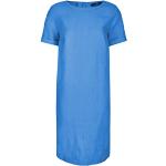 Kornblumenblaue Kurzärmelige Daniel Hechter Rundhals-Ausschnitt Damenkleider mit Reißverschluss Größe M 