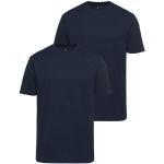 Marineblaue Oversize Kurzärmelige Daniel Hechter Rundhals-Ausschnitt T-Shirts aus Jersey für Herren Größe XXL 2-teilig 