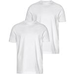 Weiße Unifarbene Kurzärmelige Daniel Hechter Rundhals-Ausschnitt T-Shirts aus Baumwolle für Herren Größe XL 2-teilig 