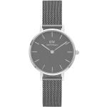 Silberne Minimalistische Daniel Wellington Classic Black Uhrenarmbänder aus Edelstahl für Damen 
