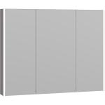 Graue Scanbad Spiegelschränke matt doppelseitig Breite 100-150cm, Höhe 100-150cm, Tiefe 50-100cm 