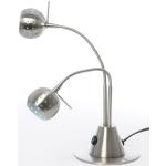 Silberne Dapo LED Tischleuchten & LED Tischlampen matt aus Metall G4 