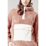 Cremefarbene Hoodies & Kapuzenpullover aus Fleece mit Kapuze Größe L für den für den Winter 