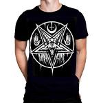 Darkside Pentagram Baphomet Glow In The Dark Occult Horror Halloween Schwarzes Kurzärmeliges Baumwoll-T-Shirt für Männer