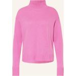 Reduzierte Rosa Darling Harbour Stehkragen Kaschmir-Pullover aus Wolle für Damen Größe M 