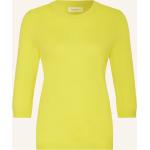 Gelbe 3/4-ärmelige Darling Harbour Kaschmir-Pullover aus Wolle für Damen Größe S 