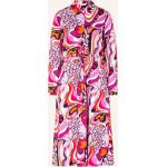 Reduzierte Pinke Langärmelige Darling Harbour Taillierte Kleider aus Baumwolle für Damen Größe S 