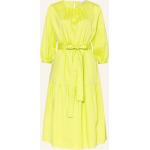 Reduzierte Neongrüne 3/4-ärmelige Darling Harbour Kleider A-Linie aus Baumwolle für Damen Größe L 