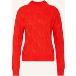 Reduzierte Rote Darling Harbour Stehkragen Kaschmir-Pullover aus Wolle für Damen Größe L 