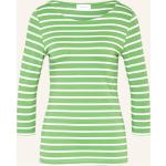 Apfelgrüne 3/4-ärmelige Darling Harbour T-Shirts aus Baumwollmischung für Damen Größe S 