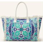Blaue Darling Harbour Strandtaschen & Badetaschen mit Reißverschluss aus Textil für Damen 