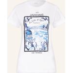 Weiße Darling Harbour T-Shirts mit Pailletten aus Baumwolle für Damen Größe S 