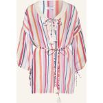 Reduzierte Pinke Gestreifte Darling Harbour Tunika-Blusen aus Baumwolle für Damen Größe M 