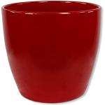 Rote Moderne 40 cm Runde Kräutertöpfe 40 cm aus Keramik 