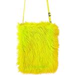 Das Kostümland Neon Plüsch Handtasche - Gelb
