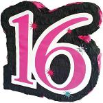 Das Kostümland Pinata - Geburtstags Dekoration - Sweet 16 - Tolles Geschenk für Kindergeburtstag, Hochzeit oder Mottoparty