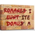 Das Leben Des Brian Poster Leinwandbild Auf Keilrahmen - Römische Mauer, Romani Ite Domum (80 x 120 cm)
