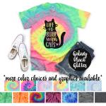 Schwarze Motiv Katzen Shirts für Kinder mit Tiermotiv mit Glitzer 